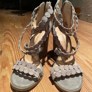 Adorable Lucky Brand Lameer Heeled Sandals